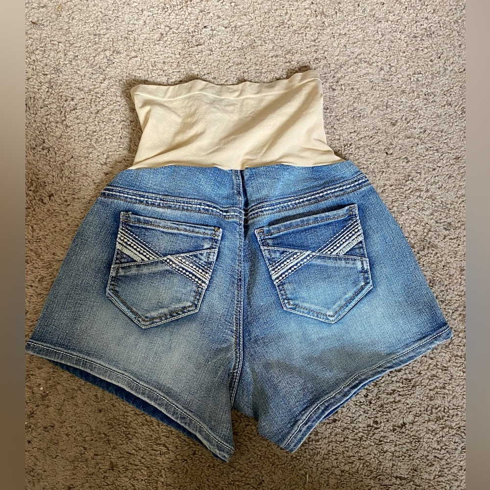 Indigo Blue Maternity Shorts Size Medium - Picture 4 of 8